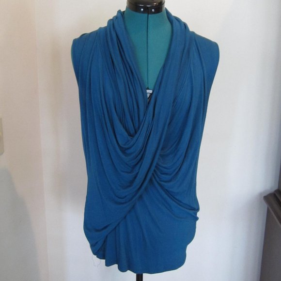 B‘Leev women's L blouse Teal made In USA - Picture 1 of 4